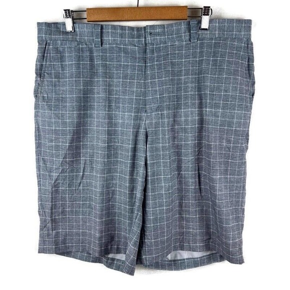 Nike Other - Nike Golf Shorts Mens Size 38 Gray White Plaid Tour Performance Athleisure